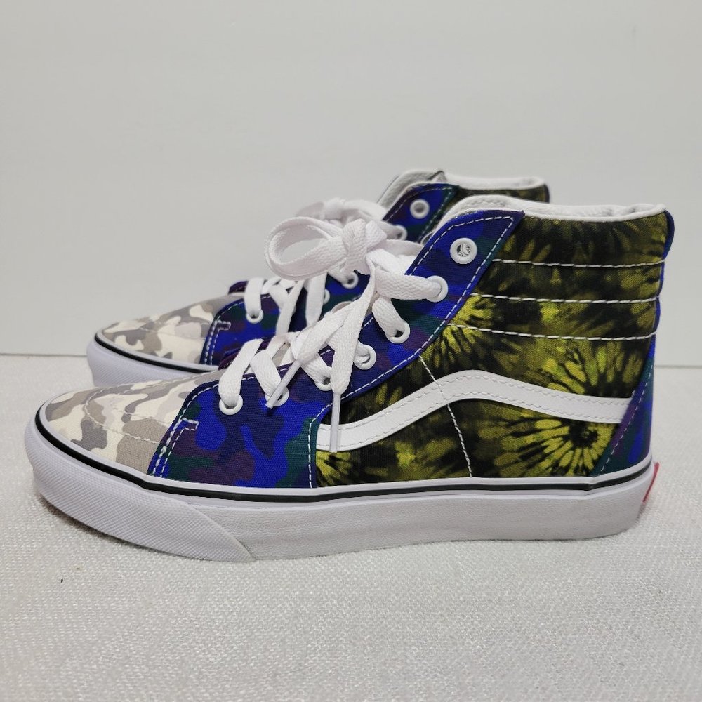 Van's SK8-Hi Youth High Top Skateboard Shoes - 5.5Y - Camo Collage Multi